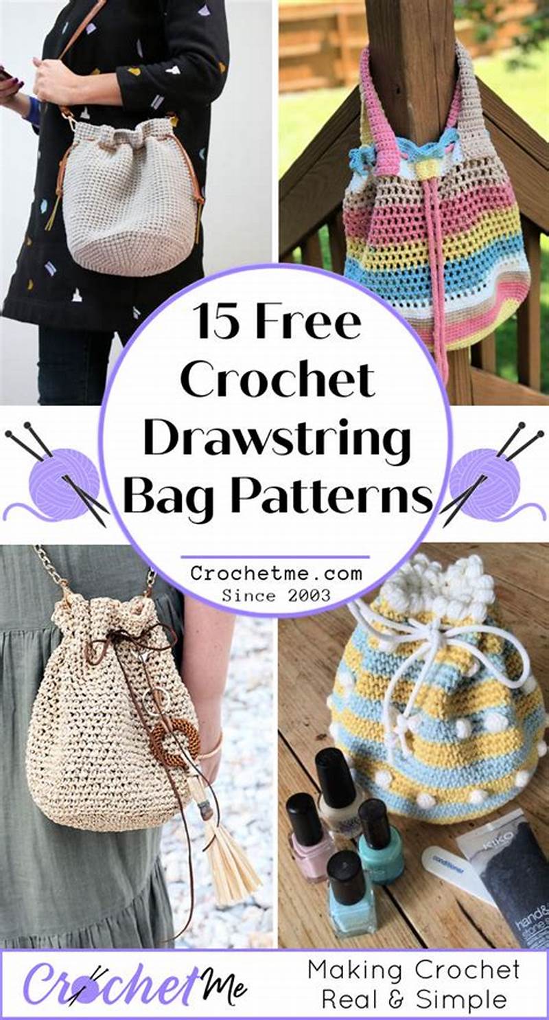 Crochet Pattern For Drawstring Bag