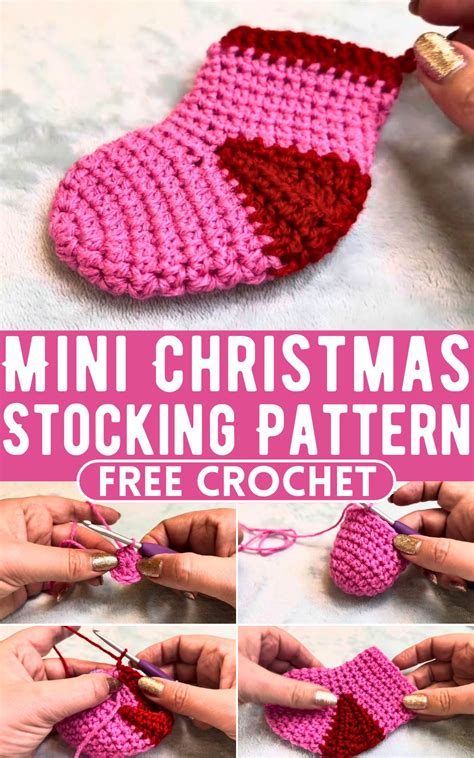 Crochet Pattern For Mini Christmas Stocking