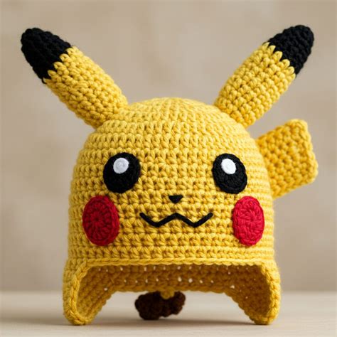 Crochet Pikachu Hat