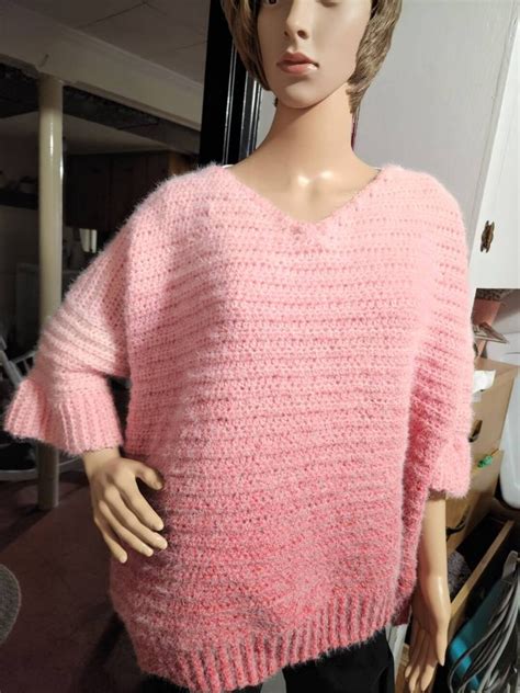 Crochet Pink Sweater