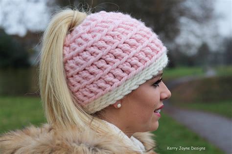 Crochet Ponytail Hat
