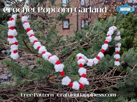 Crochet Popcorn Garland