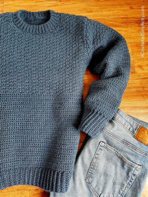 Crochet Pullover Men
