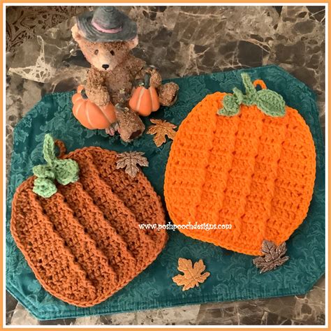 Crochet Pumpkin Hot Pad Pattern