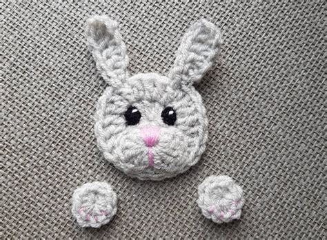 Crochet Rabbit Applique