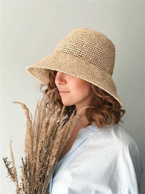 Crochet Raffia Hat