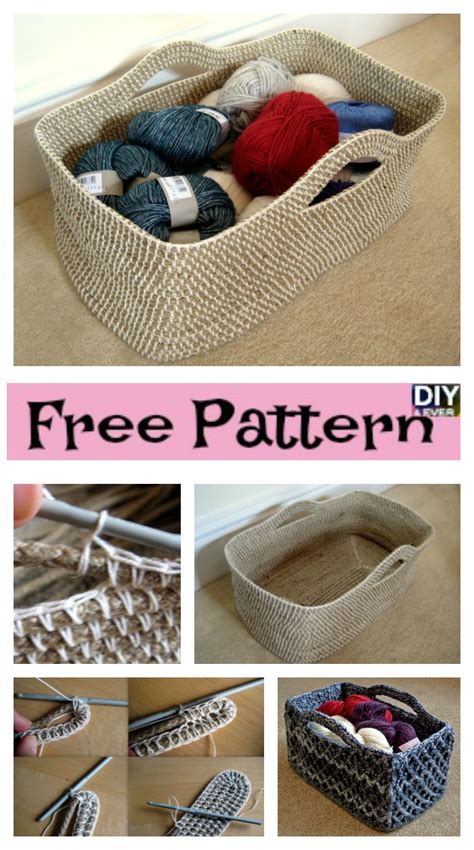 Crochet Rectangle Basket