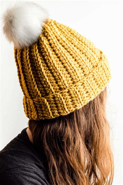 Crochet Ribbed Beanie Pattern