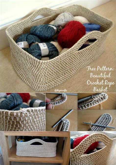 Crochet Rope Basket