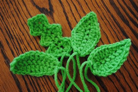 Crochet Rose Leaf Pattern