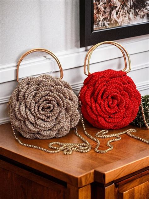 Crochet Rose Purse