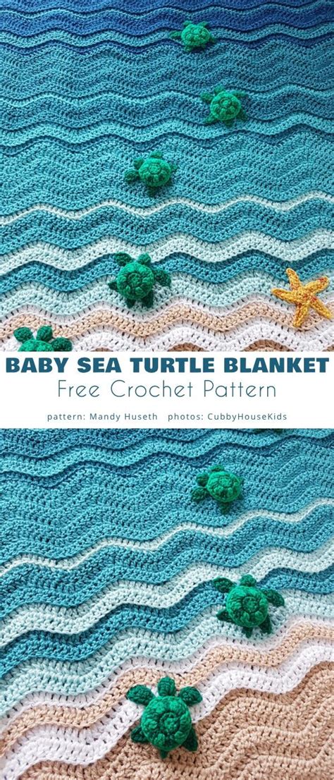 Crochet Sea Turtle Blanket Free Pattern