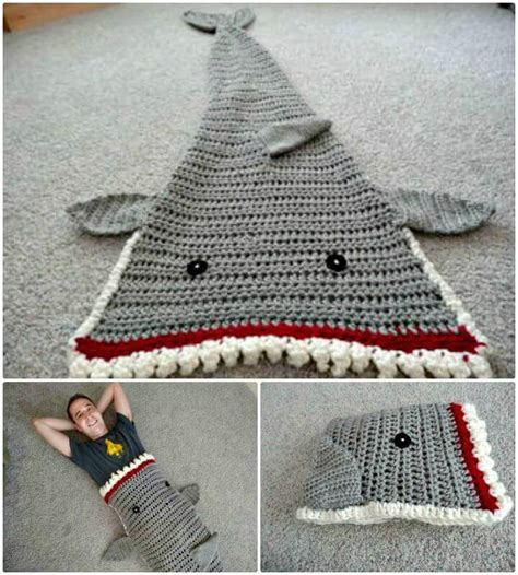 Crochet Shark Blanket