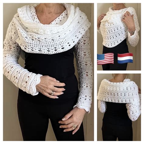 Crochet Shawl With Sleeves