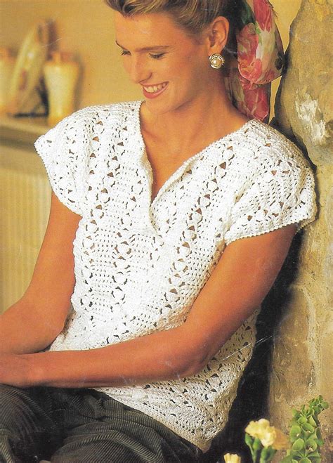 Crochet Short Sleeve Top