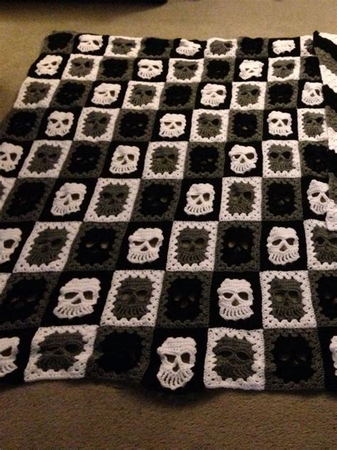 Crochet Skull Blanket