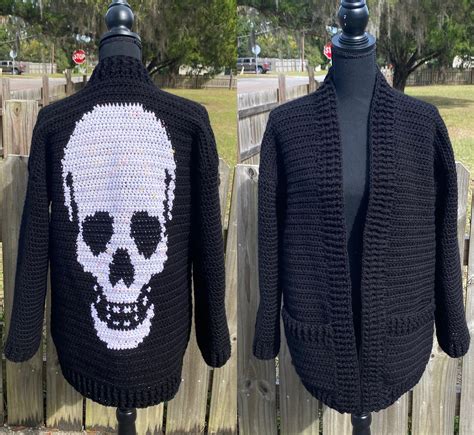 Crochet Skull Cardigan