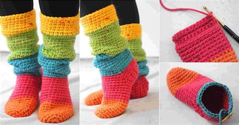 Crochet Slipper Socks