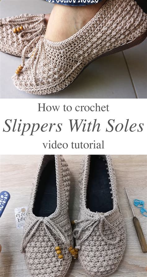 Crochet Slippers With Soles