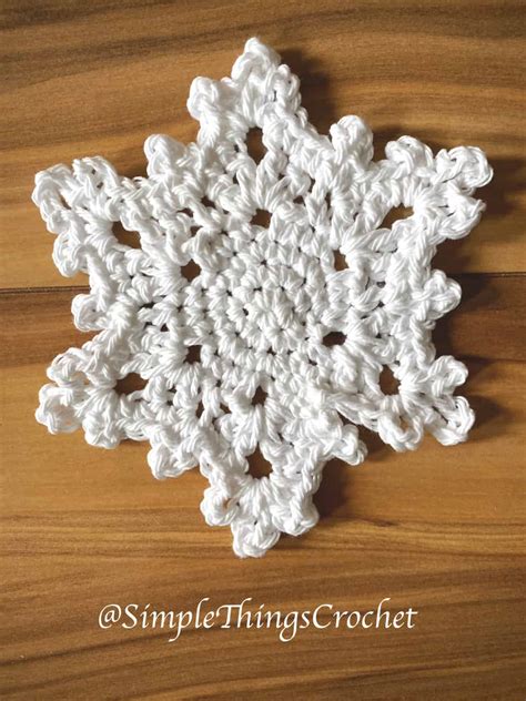 Crochet Snowflake Coaster
