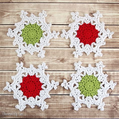 Crochet Snowflake Coaster Pattern