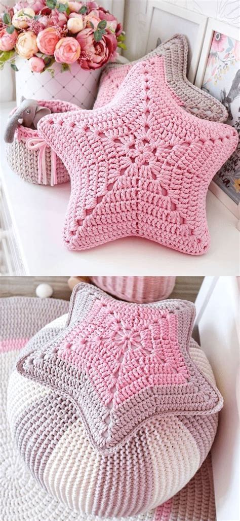Crochet Star Pillow Free Pattern