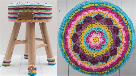 Crochet Stool Cover