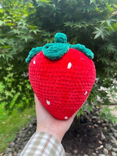 Crochet Strawberry Plush