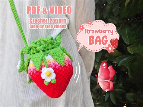 Crochet Strawberry Pouch Pattern