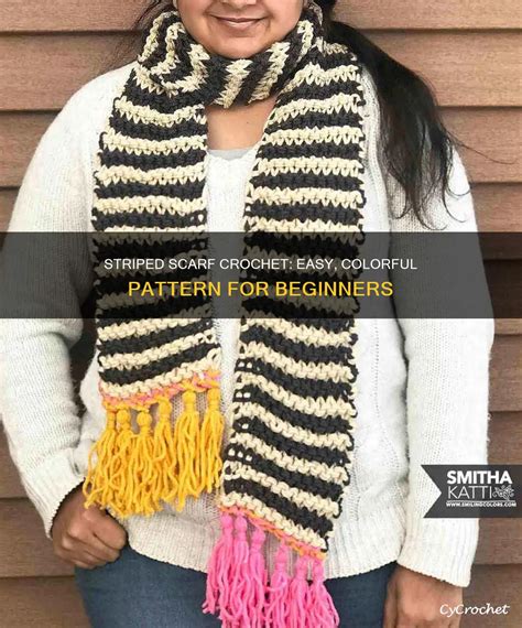 Crochet Striped Scarf