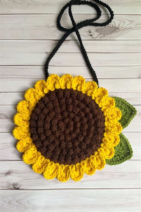 Crochet Sunflower Purse