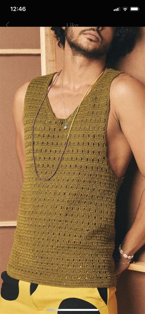 Crochet Tank Top Mens