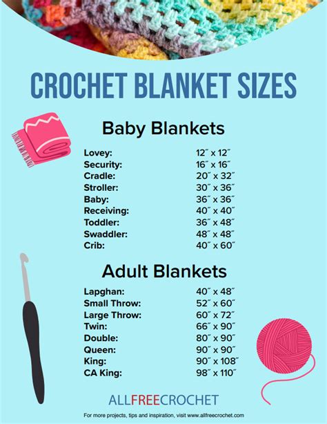 Crochet Throw Blanket Size