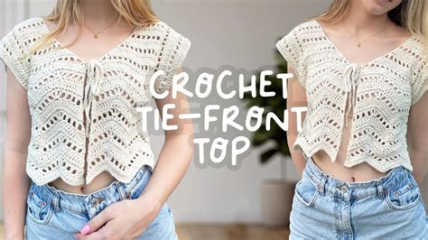 Crochet Tie Front Top