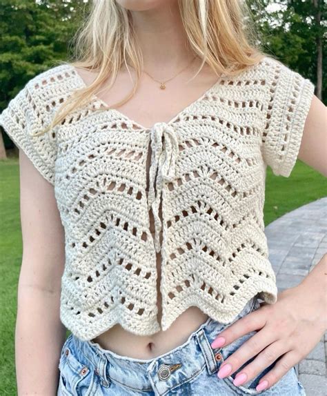 Crochet Tie Front Top Pattern