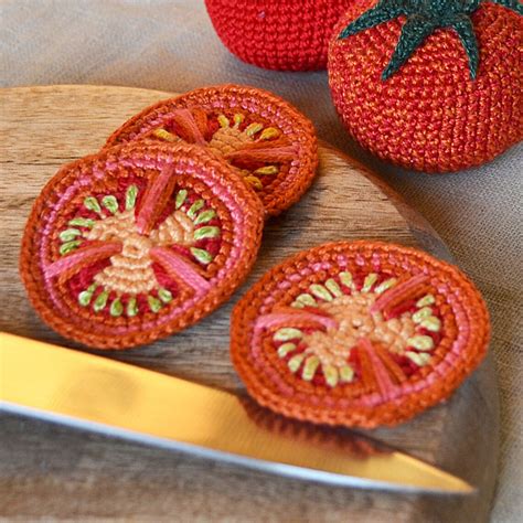 Crochet Tomato Slice