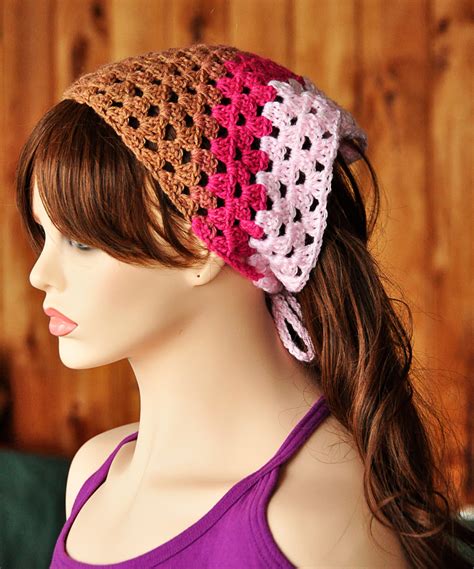 Crochet Triangle Head Scarf Pattern