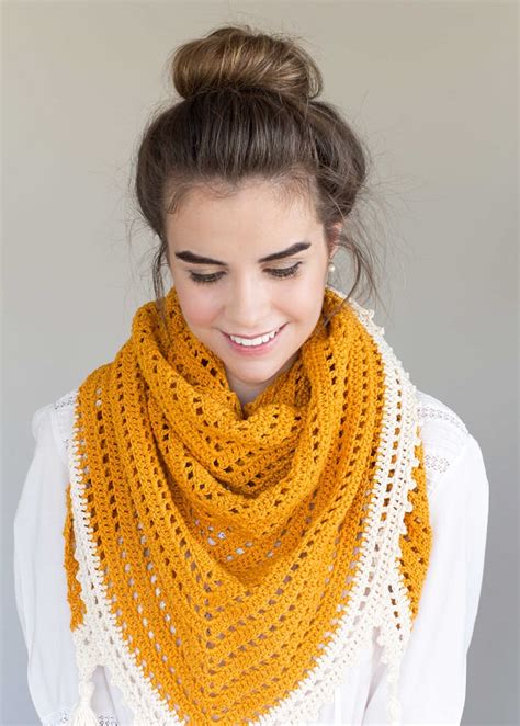 Crochet Triangle Scarf
