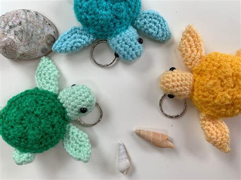 Crochet Turtle Keychain
