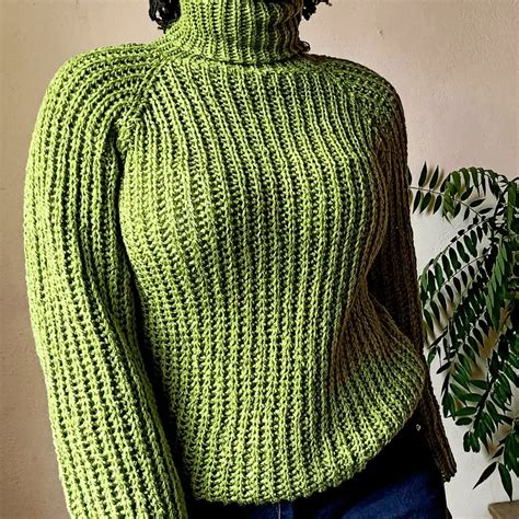 Crochet Turtleneck Sweater Pattern