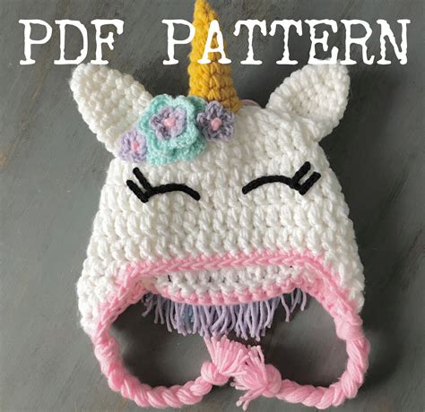 Crochet Unicorn Hat Free Pattern