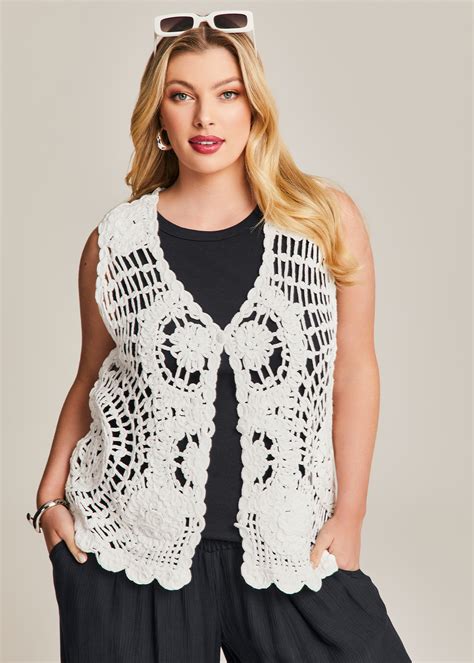 Crochet Vest Plus Size