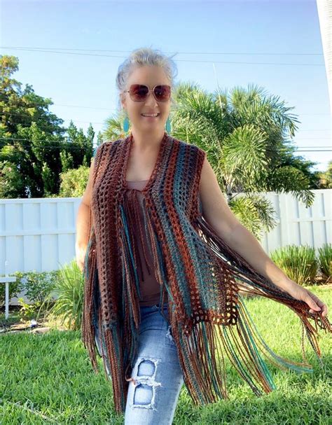 Crochet Vest With Fringe