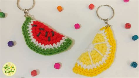 Crochet Watermelon Keychain