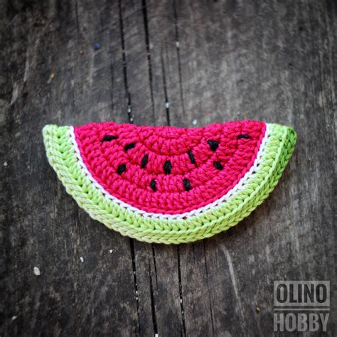 Crochet Watermelon Slice