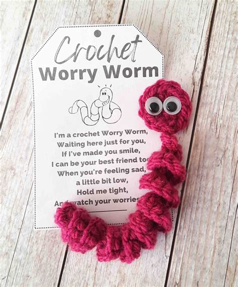 Crochet Worry Worm Poem