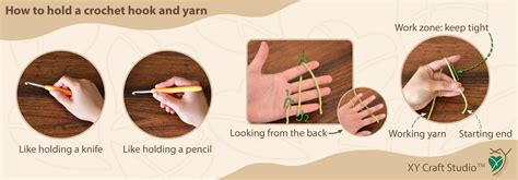 Crochet yarn and hook