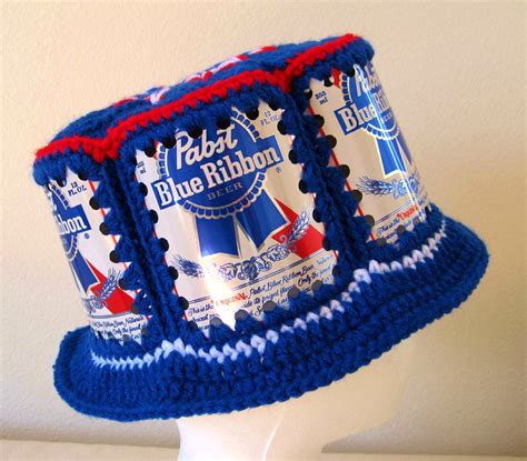 Crocheted Beer Can Hat