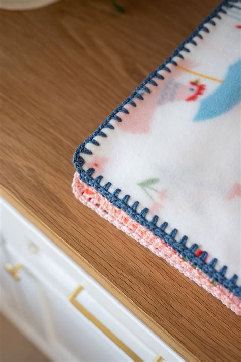 Crocheted Edge Fleece Blanket