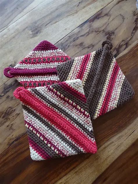 Crocheted Potholders Double Thickness